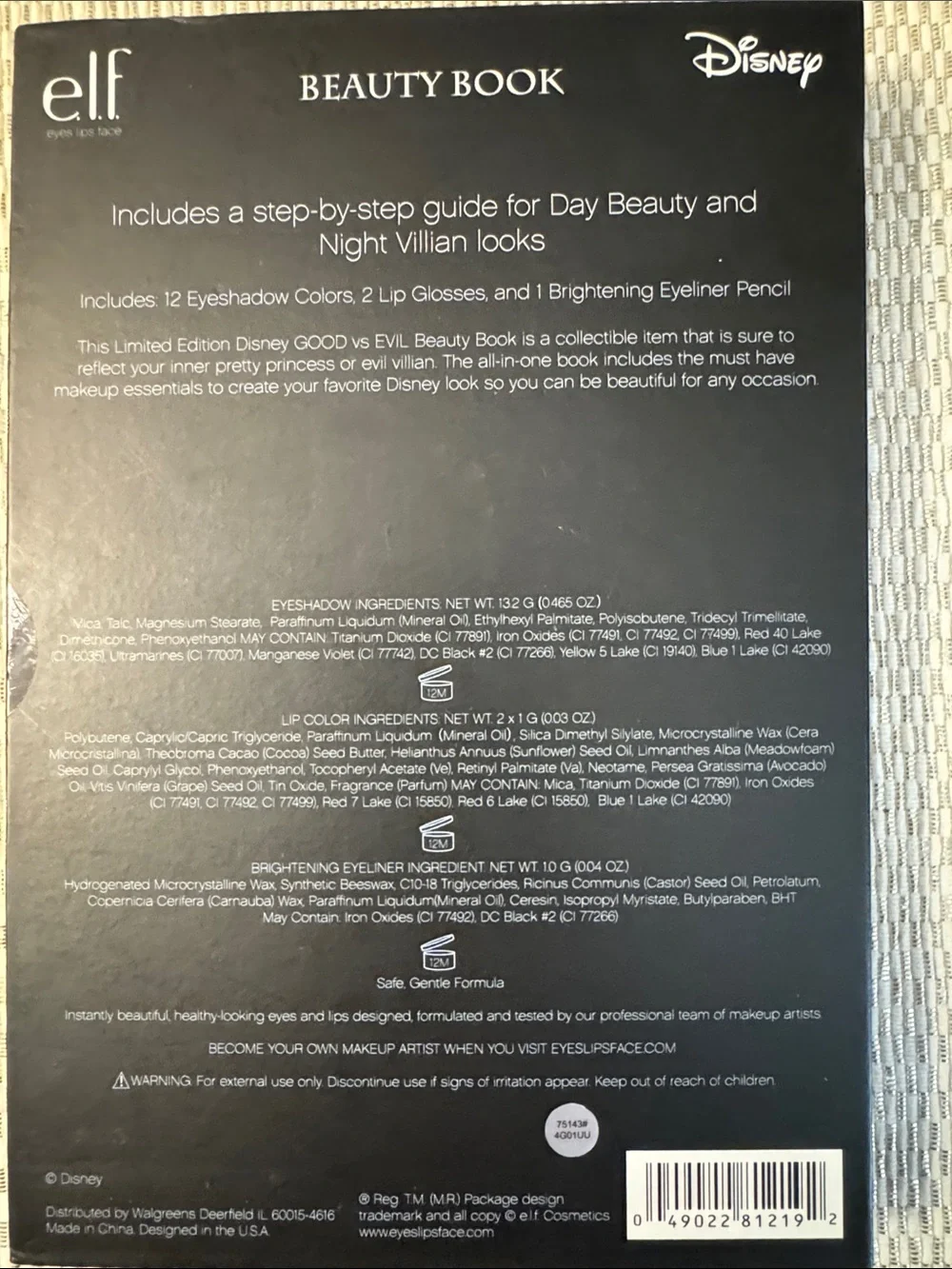 e.l.f. Disney Good vs Evil Beauty Book - sleeping beauty/maleficent